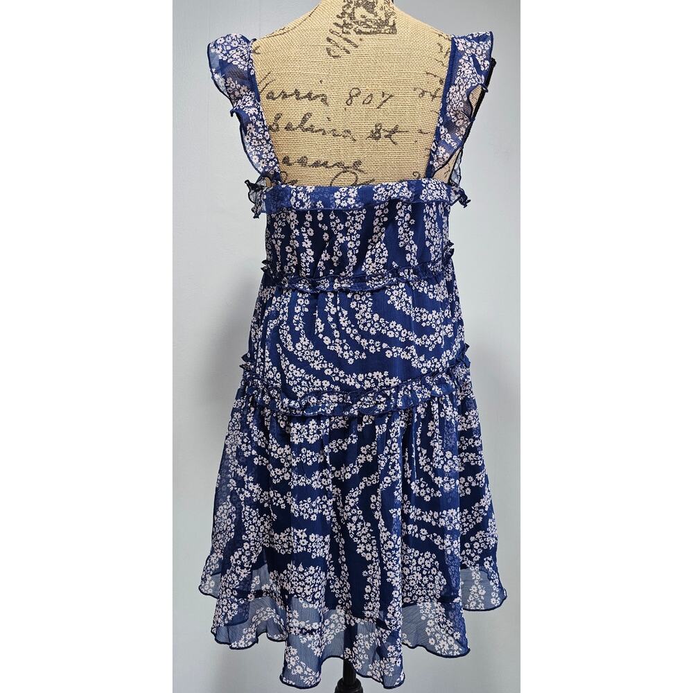 Patrons of Peace Mini Dress, Floral Ruffled Sleeveless Summer Vacation Sz M New - Picture 5 of 12